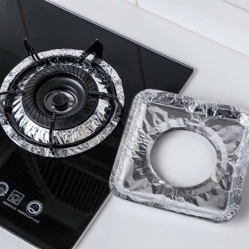 5pcs Reusable Aluminum Foil Gas Stove Cover