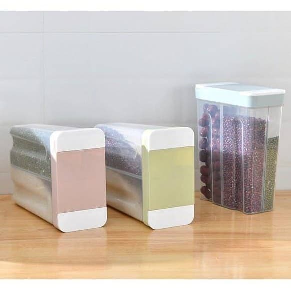 2.2 Litre 4 Partition Cereal Jar
