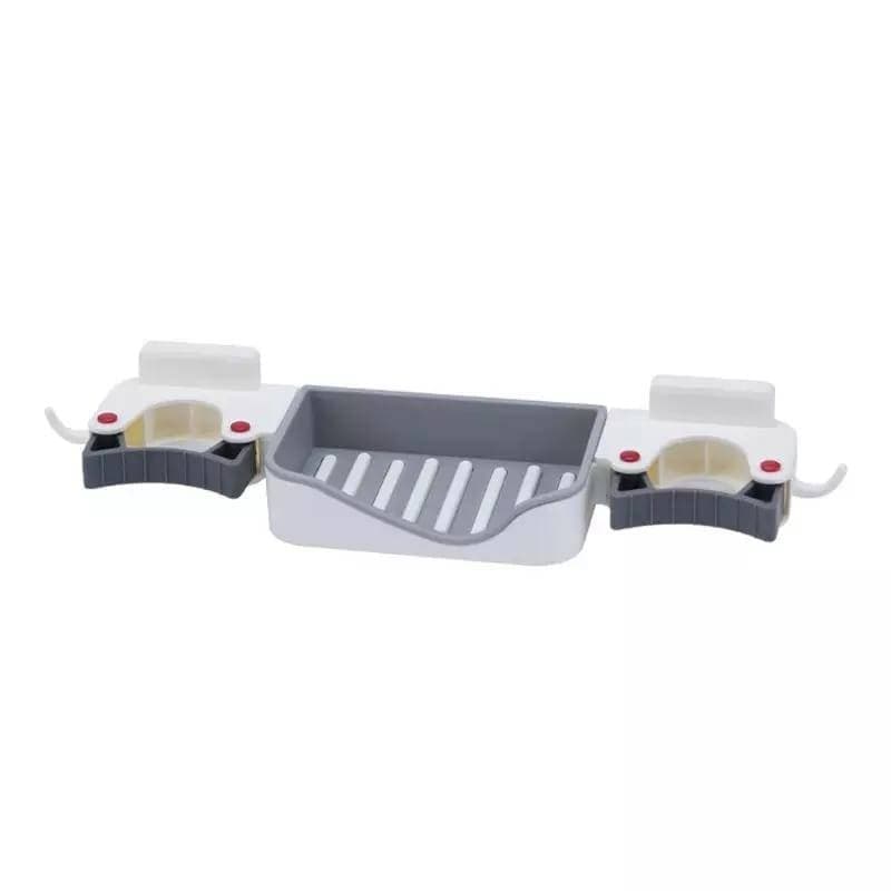 3 In 1 Wall Mounted Soap Dish, Mop Holder & Brush Holder