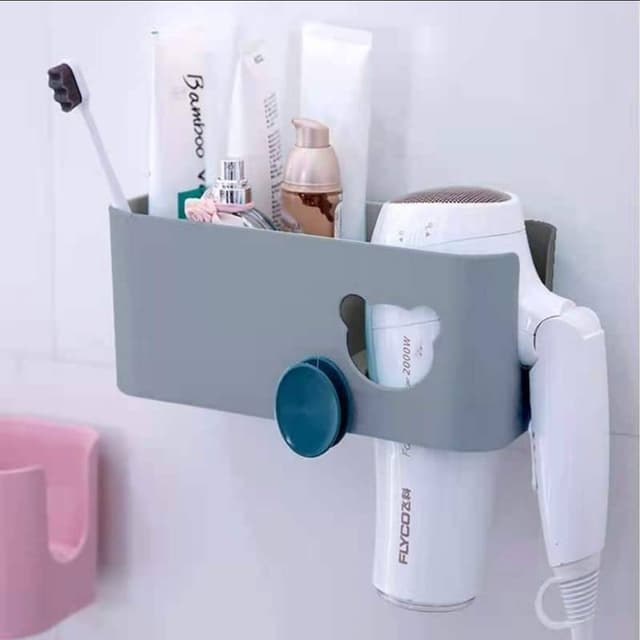 Wall Mounted Dryer & Brush Holder