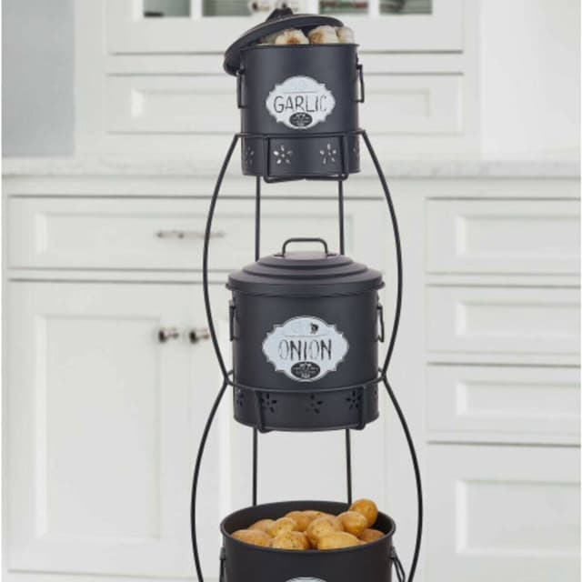 Luxury Stand 3 Tier Potato Onion Garlic Buck