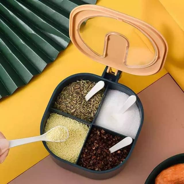 Joy Feel 4 Part Spice Box With Spoons
