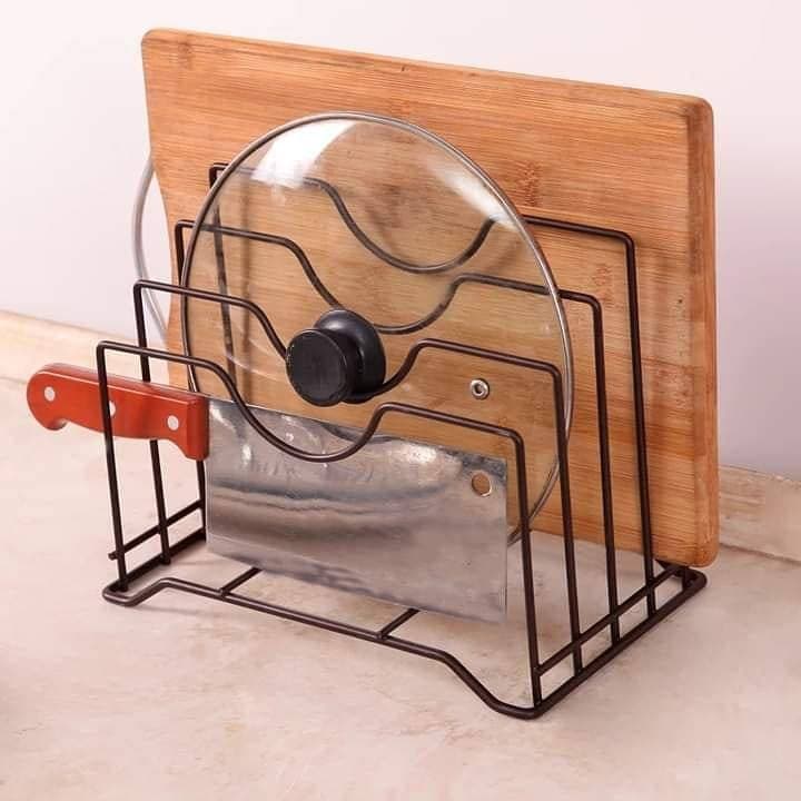 Wrought Iron Multi Layer Lid Storage Rack