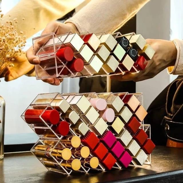Acrylic 16 Grid Lipstick Organiser