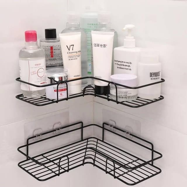Wrought Iron Storage Rack Holder With Suction Cup