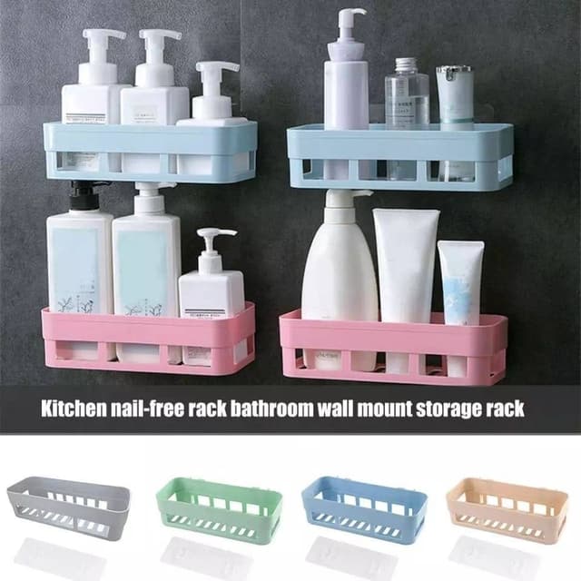 Punch-Free Multifunctional Wall-Mounted Storage Rack