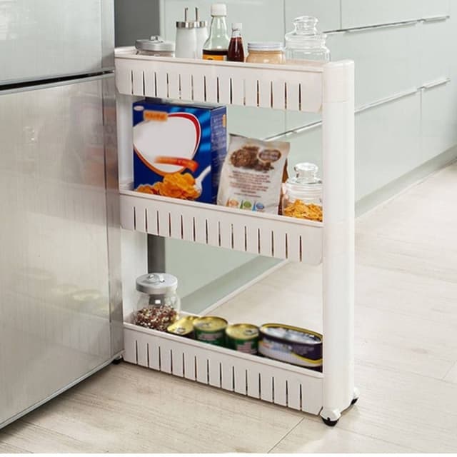 3 Layer Rectangular Kitchen Trolley