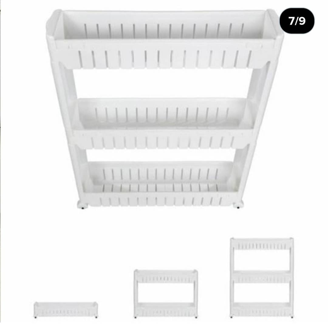 3 Layer Rectangular Kitchen Trolley