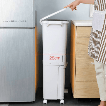 42L Kitchen Gargabe Can Wet Dry Trash Sorting Bin