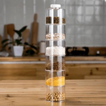Spice Tower Carousel - 6 Spice Jar Bottles