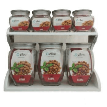 7 Pieces Steel Cap Glass jars Set