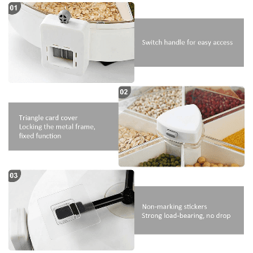 6 Grid/8.5 Litre Rotating Grain Dispenser