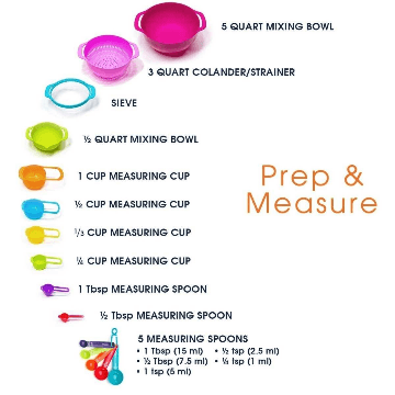 10 Pcs Mixing Bowls Set Nesting Bowls