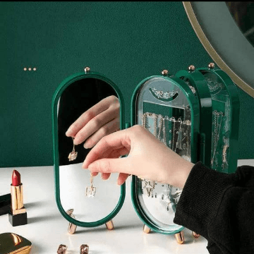 FOLDABLE JEWELRY ORGANIZER & MIRROR
