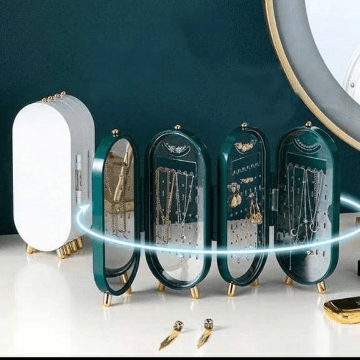 FOLDABLE JEWELRY ORGANIZER & MIRROR