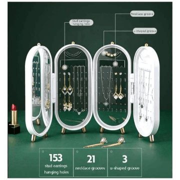 FOLDABLE JEWELRY ORGANIZER & MIRROR