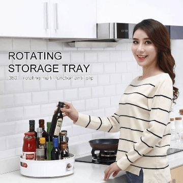 Non Slip 360 Degree Rotating Storage Tray