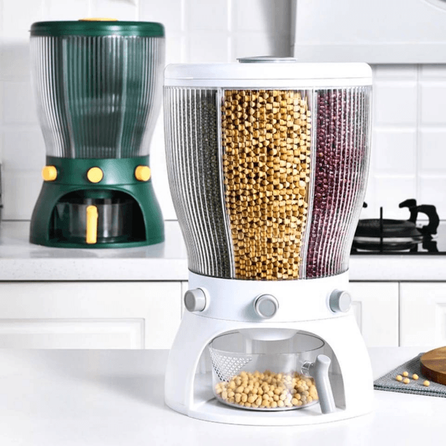 4 Partition Rotating Cereal Dispenser