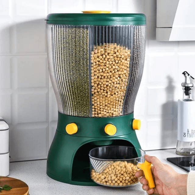 4 Partition Rotating Cereal Dispenser