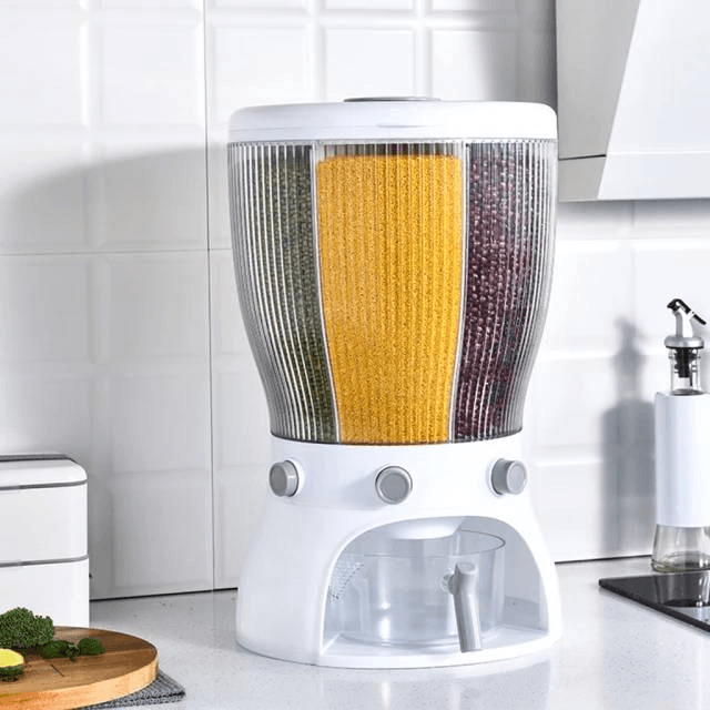 4 Partition Rotating Cereal Dispenser